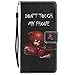 Produktbild Samsung Galaxy Note 8 (6.3 Zoll) Hülle, Hozor Bunte Gemalt Muster Handyhülle Flipcase PU Lederhülle Wallet Cover mit Brieftasche Karte Slots Ständer Schutzhülle Handy Etui Ledertasche - Bär-Don't touch my phone