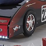 Pol.Power Autobett METEOR in Rot Hochglanz – Kinderbett inkl. LED Beleuchtung, 90 x 200 - 5