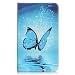 Produktbild Tab A 7.0 Etui ,PU Ledertasche Leder hülle für Samsung Galaxy Tab A 7.0 Zoll T280 T285 (2016 Release) Tablet Tasche Hülle Flip Case Cover Schutzhülle Etui mit Standfunktion (Blauer Schmetterling)