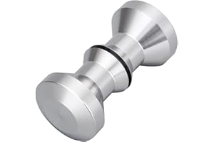 TESTEL Poignée de porte de salle de bain à double bouton en verre pour porte de douche