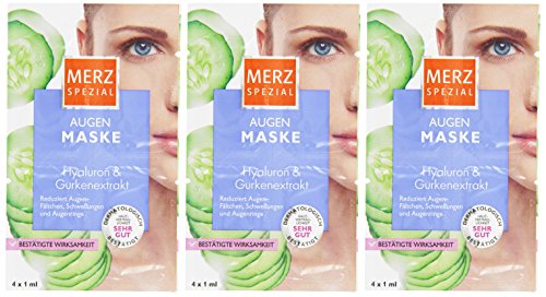 Merz Spezial Augenmaske hialurónico y extracto de pepino 4x1ml, 3-pack (3 x 4 ml)