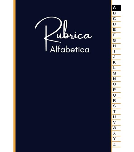 Rubrica Telefonica A-Z In Formato A5, Copertina Soft Touch Nera, Spirale Doppia – 24 Divisioni