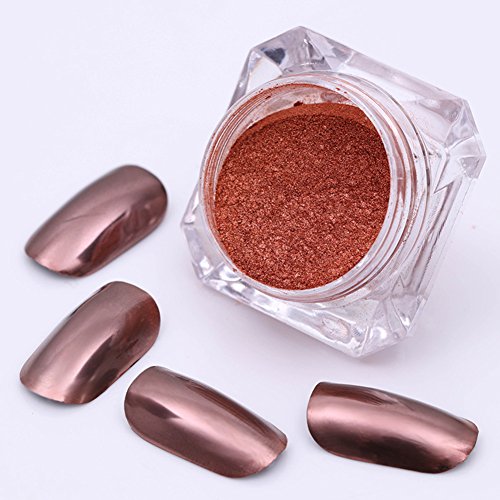 Born Pretty 1 Kasten 2g Rose Gold Spiegel Powder Maniküre Nail Art Glitzer Chrom Pigment - 2