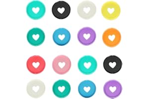 Aweisile Disco di Rilegatura del Disco 30 Pezzi Dischi Da Rilegatura Nel Plastica Mini Dischi per Rilegatura Cuore Anelli di Rilegatura Dischi di Plastica Multicolore per Scrapbooking