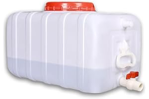 MJHETCY Deposito Agua Camper 50L/80L/110L/200L Cubos De Plástico De Calidad Alimentaria con Grifo,Gran Capacidad Contenedores Tanques De Almacenamiento De Agua Domésticos Rectangular(Size:50L)