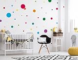 I-love-Wandtattoo WAS-10081 Kinderzimmer Wandsticker Set "Bunte Kreise" 50 Stück zum Kleben Wandtattoo Wandaufkleber Sticker Wanddeko