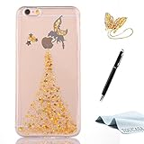 TOUCASA iPhone 8 Handyhülle,iPhone 7 Hülle, Weichen Transparenten Klaren TPU,Transparente Kristallklaren Sparkly TPU Weich,Kratzfestes Schutzhülle Engel Kleine Fee Hülle für iPhone 8/iPhone 7(Gold)