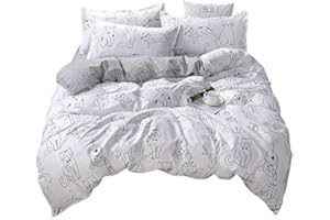 Odot Juego de Ropa de Cama de 3 Piezas, Zoo Microfibra Cómodo Juego de Fundas de Edredón con 1 Funda Nórdica y 2 Funda de Almohada para Familiar y Niños (Cama 90-150x200cm,Gato)