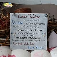 Shabby Style Holzschild - Liebe Tochter - Dein Papa ~ Weihnachten - Geschenk