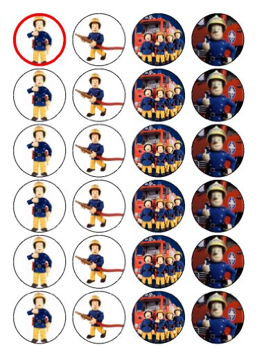 24 Fireman Sam Kuchendeckel