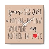 YaYa cafe Birthday Gifts for Mother-in-Law Mother in Love Canvas Wall Clock - 10X10 inches