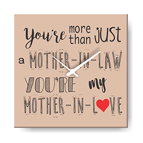 YaYa cafe Birthday Gifts for Mother-in-Law Mother in Love Canvas Wall Clock - 10X10 inches