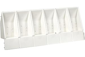 Honsell 89015-Ciotole per acquerelli Jaxon, magnetiche, 6 Ciotole vuote con magneti sul Retro da riempire, Bianco, taglia unica