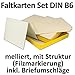 Produktbild geprägtes Stuktur Faltkarten-Set mit Umschlägen | 50er-Set | Blanko Einladungskarten mit echter Filzmarkierung | Naturweiß mit Melierfasern | cremefarbene Umschläge | bedruckbare Post-Karten in DIN B6 | Faltkarten / Klappkarten | inklusive Geschenkbox! | ideal zum Selbstgestalten & Kreieren