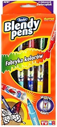 RenArt Blendy Pens Fabyrka Kolorow - for Creative Fun, 6 Funky Colours - POLISH Box