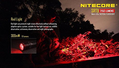 Nitecore SRT9 – 2150 Lumen, rot, blau, grün und UV-Licht - 4