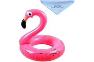 UCLEVER Bouée Gonflable Flamant Rose pour fêtes de Piscine 110 CM