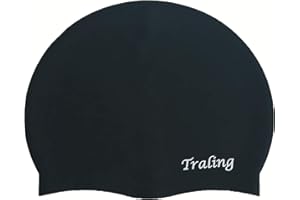 NEPFAIVY Traling Swimming Cap Women and Men - Silicone Swim Caps Waterproof, Comfortable and Durable Swimming Hat Adult, Anti-Slip Long Hair Swim Hat for Men