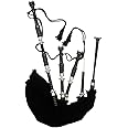 Bagpipes Full Size for Beginners and adults with Beautiful Black Finish- Practice chanter with Accessories- Bag Pipe Adult (Black Velvet Bagpipe)