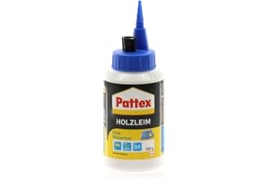 Pattex Holzleim wasserfest Leim D3 mit hoher Wasserbeständigkeit - Holzkleber extra stark für alle Holzarten - Holzleim für Treppen, Fenster und Massivholz, 1kg transparent