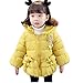 Produktbild Baby kinder Mädchen Steppjacke Kapuzenjacke Winterjacke Kleinkinder Baumwolle Gefüttert Warm Wintermantel Outerwear mit Kapuze von Longra (Yellow, 100CM 3Jahre)