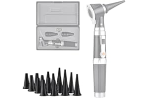 Jiusion Pack D'origine 4 Pack 2,4 mm 3 mm 4 mm 5 mm Conseils de Spéculum Otoscope Pour Jiusion 3X Otoscope ou Même Style Otoscope, Disposabe Spéculum Otoscope Caps Accessoire 16 Pièces au total