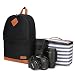 Produktbild Kattee Canvas SLR DSLR Kamerarucksack Leichte 14" Laptop Tasche Schulrucksack (Schwarz)