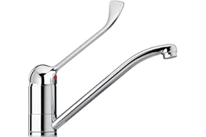 BAGNOCLIC - Rubinetto Miscelatore a Leva Clinica in Ottone Cromato | Design Moderno e Pratico | Alta Qualità e Durabilità | Facile Installazione, Ottone