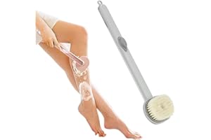 CACACOOK Prysznic z powrotem, szczotka do kąpieli w płynie z długim uchwytem, szczotka pod prysznic Zdejmowana szczotka do ciała, szczotka do dozownika mydła peelingowego