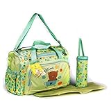 GMMH XXL 3 tlg Baby Farbe grün Wickeltasche Pflegetasche Windeltasche Babytasche Reise Farbauswahl