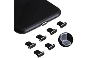 Merwlukt Pack of 6 Dust Plugs Compatible with iPhone 14 13 12 11 Dust Plug Protective Cap Compatible with iPhone Mini Pro Max X XS XR XSMAX 8 7Plus, iPad, Air Charging Socket Plug