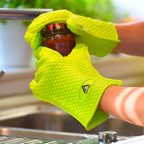 ALBARGO – allround Kochhandschuhe | hitzebeständige Handschuhe Topflappen Topf-Untersetzer Gloves Grillhandschuhe Ofenhandschuhe Topfhandschuhe Hitzeschutzhandschuhe Backhandschuhe Fingerhandschuhe - 4