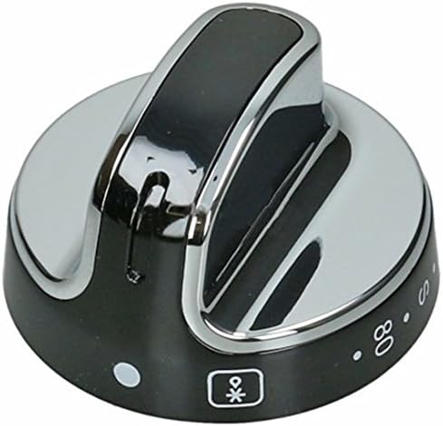 Hob Control Switch Knob for Stoves / New World Oven Cooker 444442687 (Black / Silver)