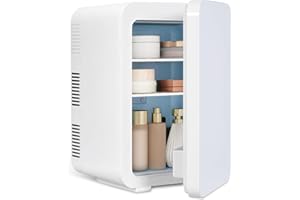 eklipt Mini Fridge for Bedrooms 10L/12 Cans with AC/DC Powered, Quiet Mode, Small Skincare Portable Beauty Fridge for Cosmetic, Office or Car