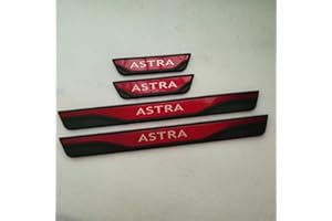 ENFILY 4Pcs Car Inside Door Sill Kick Plates Protector Accessories for Opel Vauxhall Astra 2010-2022, Scuff Guard Threshold Welcome Pedal Strip Cover, Stainless Steel Styling Decoration