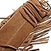 Fashionwu Celebrity Tassel Suede Fringe Shoulder Messenger Bag Brown