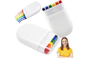KOLZEMV 2 Pièces Crayon De Maquillage Arc-en-Ciel, Peinture pour le visage Arc-en-Ciel, Peinture Maquillage pour Visage & Corps Arc-en-Ciel pour Adultes Et Enfants- Pride,LGBT,Carnaval,Halloween