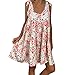 Produktbild LILIHOT Frauen Damen Lose Blumendruck Ã"Rmellose Bandage Minikleid Sommerkleid Elegant Ã"Rmellos Maxikleid Blumenmuster Sommerkleid Lang Schulterfrei Partykleider