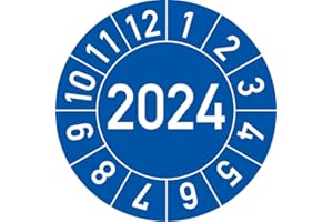 ROSENBAUM OFFSETDRUCK Jahresprüfplakette 2024 in verschiedenen Farben und Größen, 100 Stück, Prüfetikett Prüfplakette Jahresplakette (30 mm Ø, Blau)