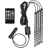 Ayak Altı Uzaktan Kumandalı 12 LED Aydınlatma Seti, &Ccedil;eşitli Renkler, 12V, 6W, IP5 Su Ge&ccedil;irmez, Parlak ve Canlı Renkler, Sese 