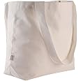 Augbunny Durable 100% Cotton 12oz Canvas Heavy Duty Extra Large Grocery Bag Beach Tote Shopping Bag Multi Purpose Tote.