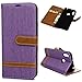Produktbild FANCOOL Huawei Y6 2019 Hülle Einfarbiger Telefonkasten aus Leder Multifunktions-Flip-Case Malerei mit Stand Halterung und Speicher-Kreditkarten-Slot Schlüsselbandloch Lila