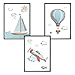 Produktbild luvel® - 3er-Set Kinderzimmer Poster DINA4 für den Bilderrahmen (P18)