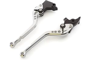 NICEDOLL Leve freno frizione CNC adatte per RE Classic 350 350cc Meteor 2021-2022, Super Meteor 650 2023, Hunter 350 HNTR 2022-2024 argento lungo