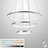 DIMMBAR: Über einen praktischen Fernbedienung lassen sich sowohl die Farbtemperatur von kaltweiße (6500K) nach warmweiße(3500K) Licht als auch die Helligkeit einstellen.