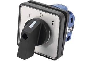 Haobase Interruttore rotativo AC 690 V 20 A 3 posizioni 1/0/2