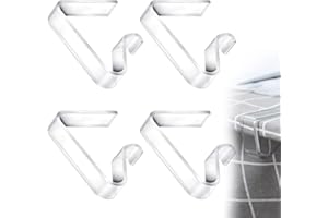 Fezf Support de nappe en plastique pour l'extérieur (4 pièces) Support de nappe antidérapant avec support de nappe transparent durable pour les tables d'une épaisseur de 35 à 55 mm