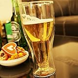 BonZeaL Hopside Down Longneck Beer Glass Holi Gifts for Friends Men Dad Father Son Boys Gift for Him Husband 354ML