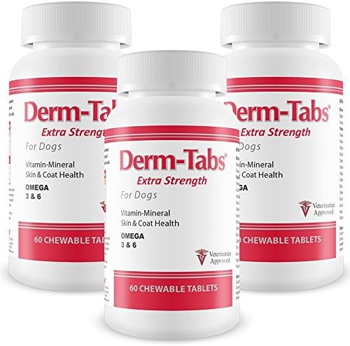 3PACK DermTabs Extra Strength for Dogs (180 Chewable Tablets) by Derm Tabs