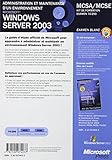 Image de Kit de formation : MCSA/MCSE : Microsoft Windows Server 2003 - Administration et maintenance d'un environnement